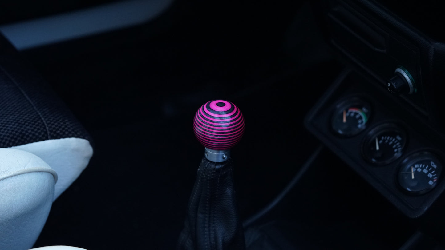 Pink and Black Layered Shift Knob