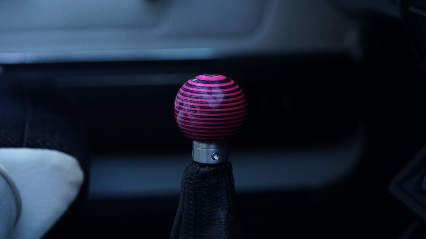 Pink and Black Layered Shift Knob