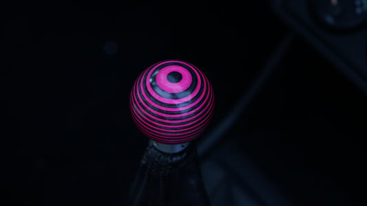 Pink and Black Layered Shift Knob