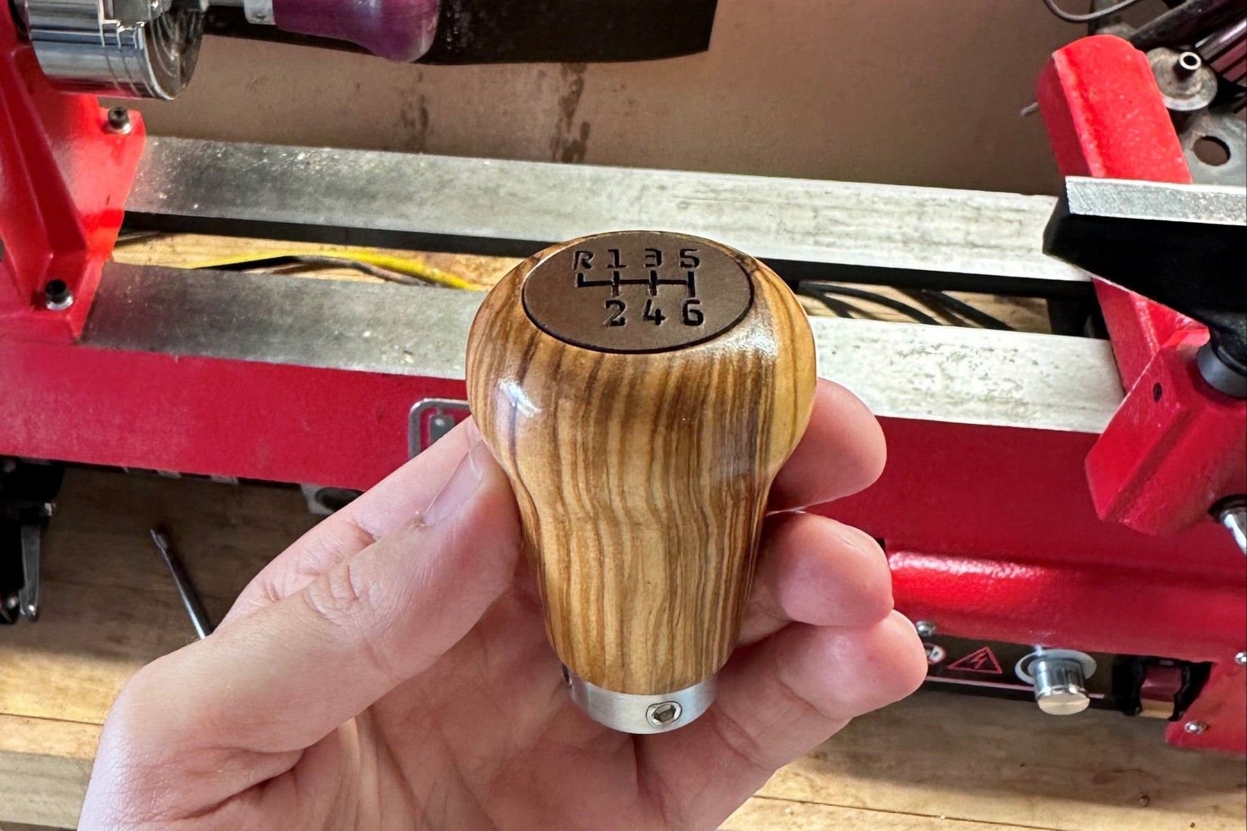 Load video: Custom wood shift knob making process.